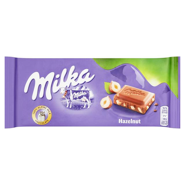 CHOCOLATE MILKA HAZELNUT 100G