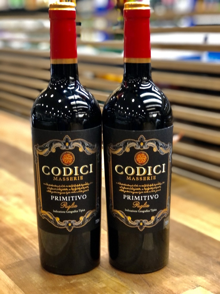Vinho Tinto Italiano Codici Masserie Primitivo Puglia 750 ml